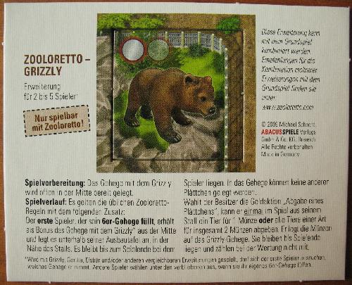 Picture of 'Zooloretto - Grizzly'